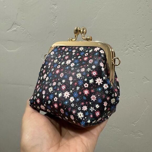 Handmade Oriental Style Genuine Leather Top Handle Kisslock Bag & Mini Purse Set - Picture 16 of 16